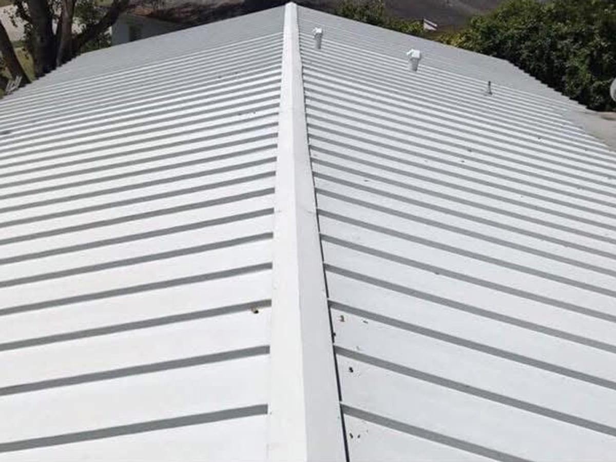 After: Metal roof coating