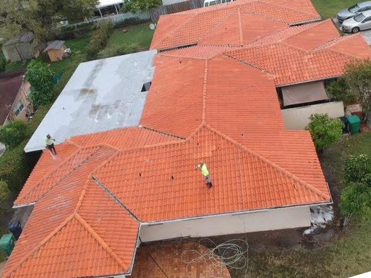 After: Tile roof restoration