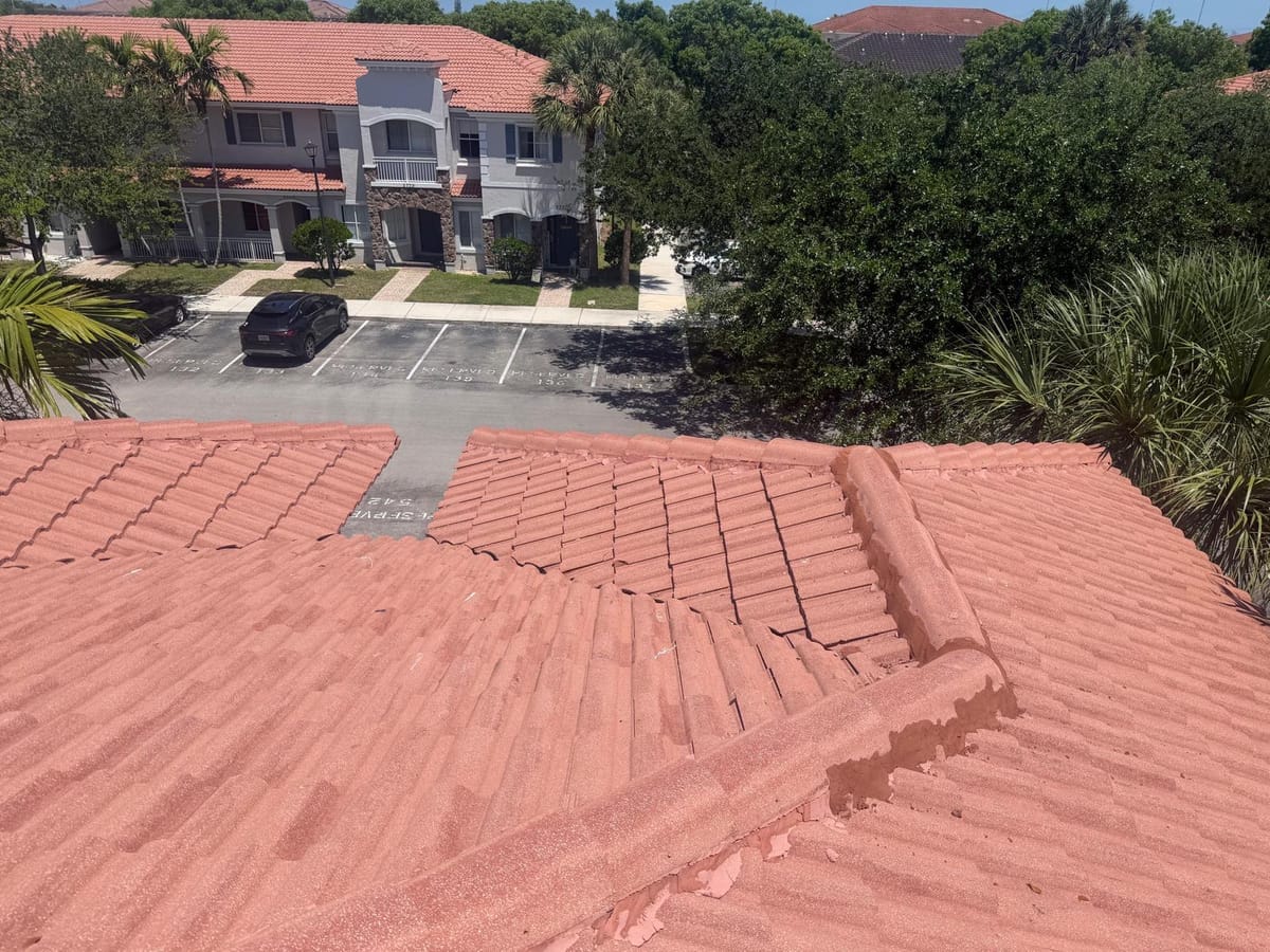 After: Tile roof valley rebuild